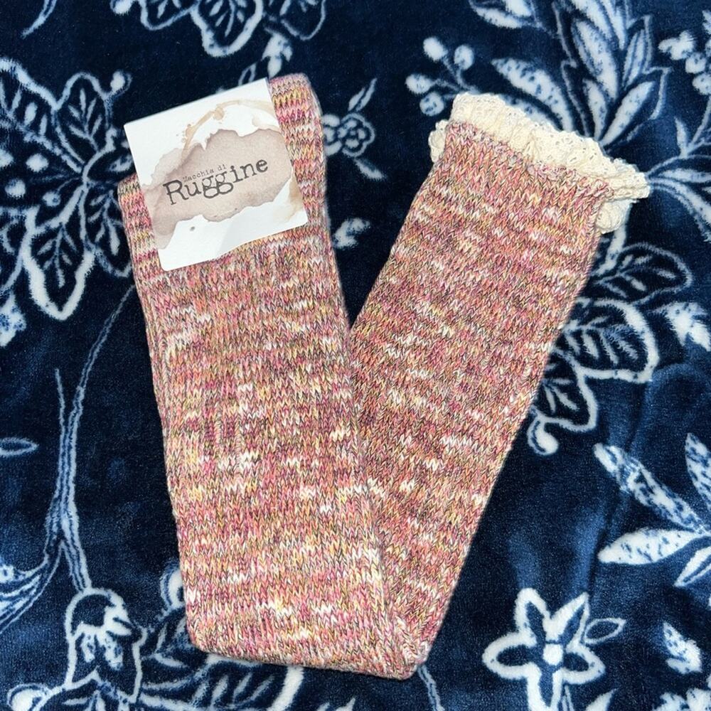 NWT! Three Bird Nest Ruggine Soul Mates Ribbed Knit Socks